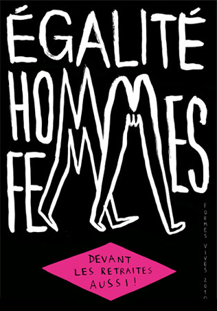 Formes Vives, images créées pendant le mouvement de lutte contre la réforme des retraites, diffusion dans le journal L’Humanité et sur Internet, septembre 2009