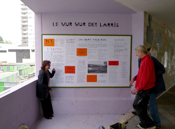 Formes Vives avec Delphine Sigonney, journal Mur Mur des Larris, Fontenay-sous-Bois, mai 2010