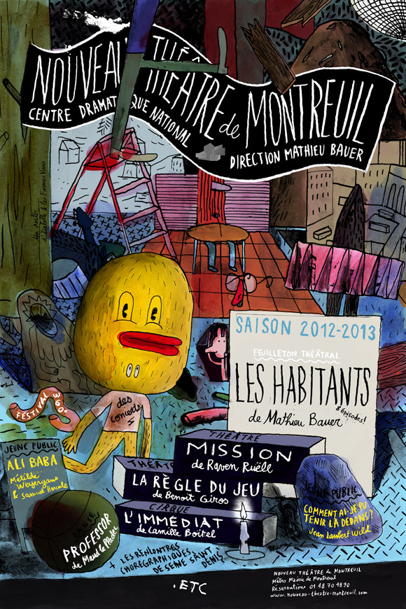 Formes Vives, affiche de saison pour le Nouveau théâtre de Montreuil, concours pour l’identité graphique (infructueux), avril 2012