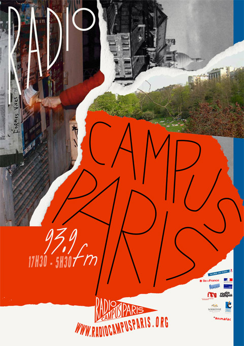 Formes Vives, affiche pour Radio Campus Paris, A2, offset quadri, impression Onlineprinters, octobre 2014