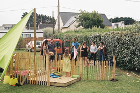 Groupe Cordel et les copains, petites retrouvailles, atelier jardin-radeau, juillet 2014