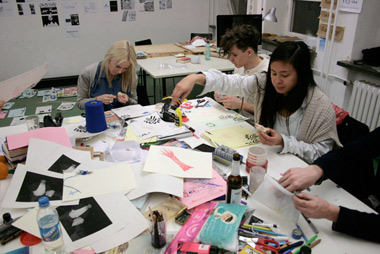 Geoffroy Pithon, atelier fanzine du jeudi soir à la KHB-Weissensee de Berlin, techniques mixtes, automne-hiver 2010